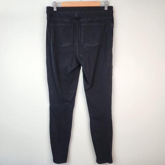 Spanx Jean-ish Ankle Skinny Jeggings Black Pull-on Stretch Jeans LARGE - Picture 5 of 7